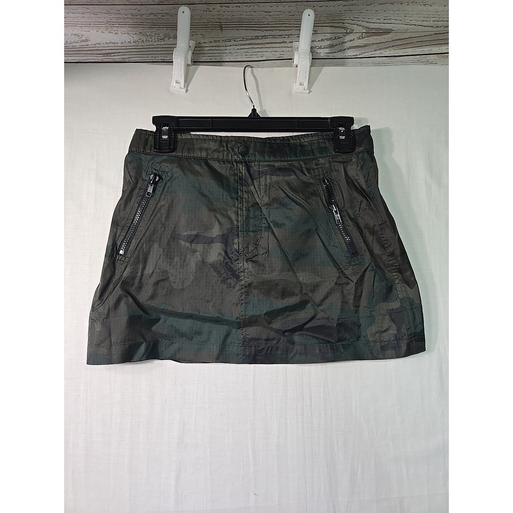 Vtg Ralph Lauren Polo Jeans Co Y2K 90s Sz 4 Ripstop Nylon Camo Mini Skirt Zipper